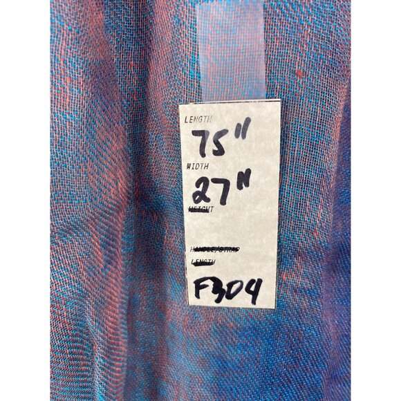 Etro Spa 100% Linen Paisley Pattern Lightweight Scarf Purple Made in Italy F304 - Picture 7 of 7